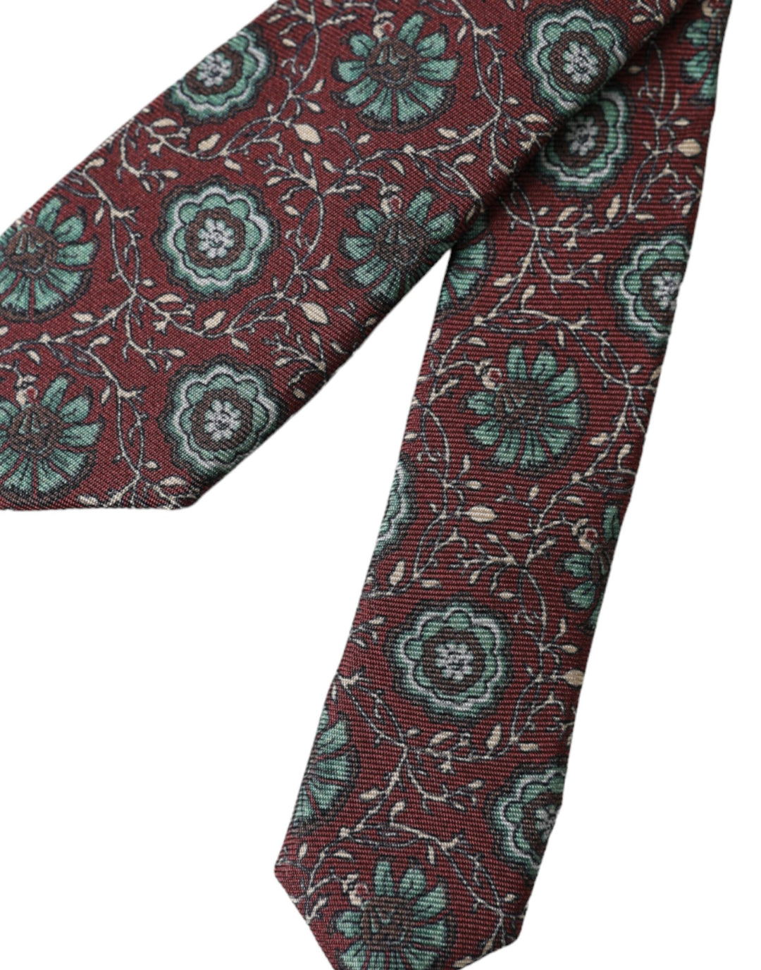 Maroon Floral 100% Silk Adjustable Men's Tie