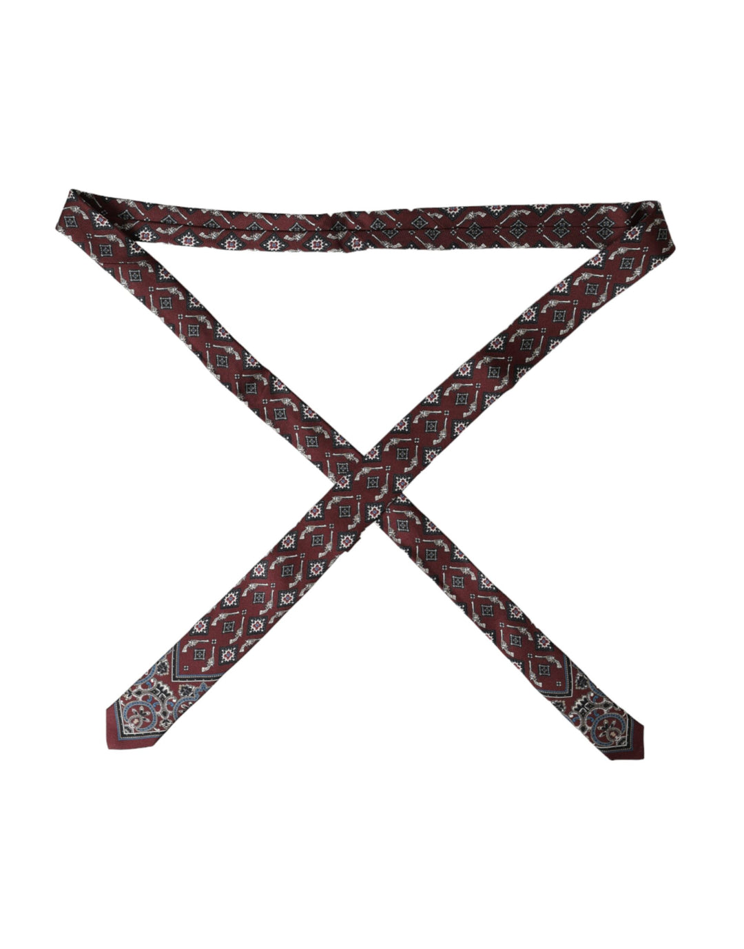 Bordeaux Printed 100% Silk Adjustable Men's Tie