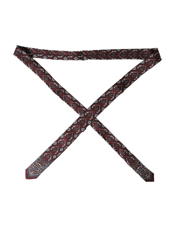 Bordeaux Printed 100% Silk Adjustable Men's Tie