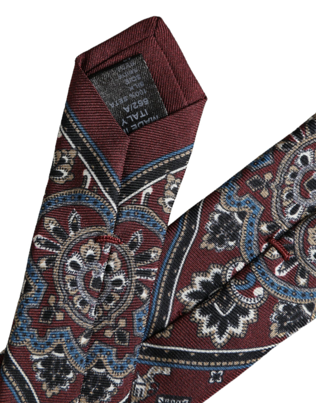 Bordeaux Printed 100% Silk Adjustable Men's Tie