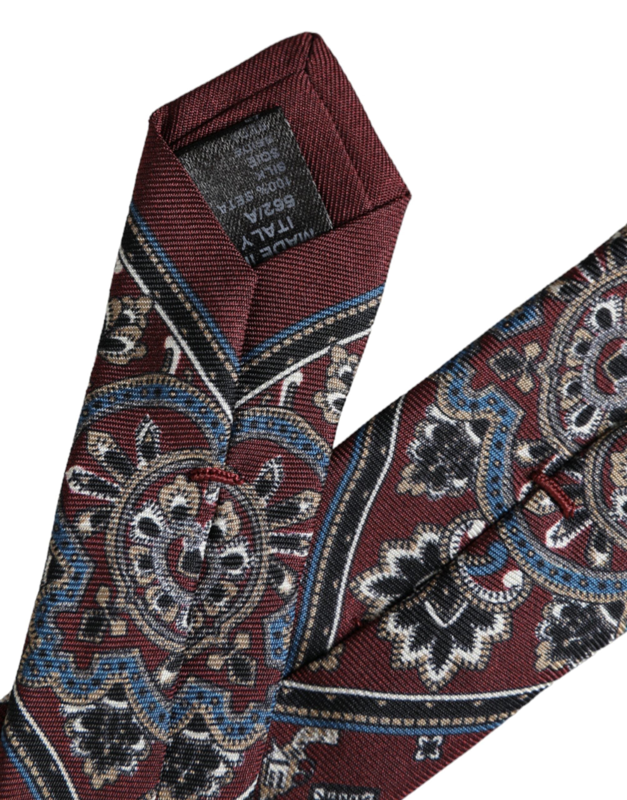 Bordeaux Printed 100% Silk Adjustable Men's Tie