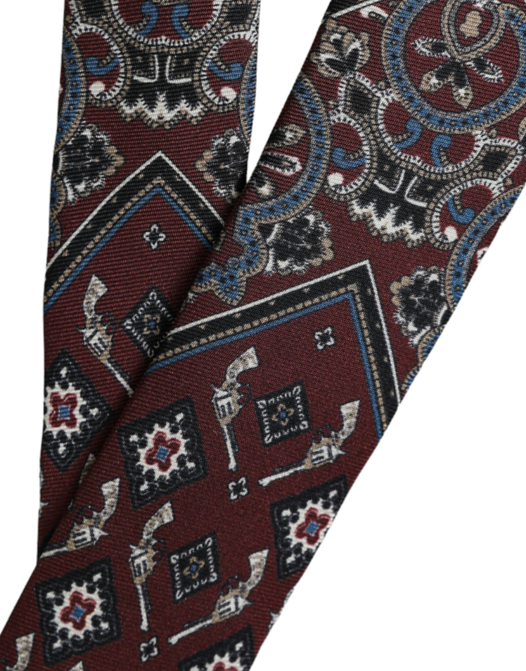 Bordeaux Printed 100% Silk Adjustable Men's Tie