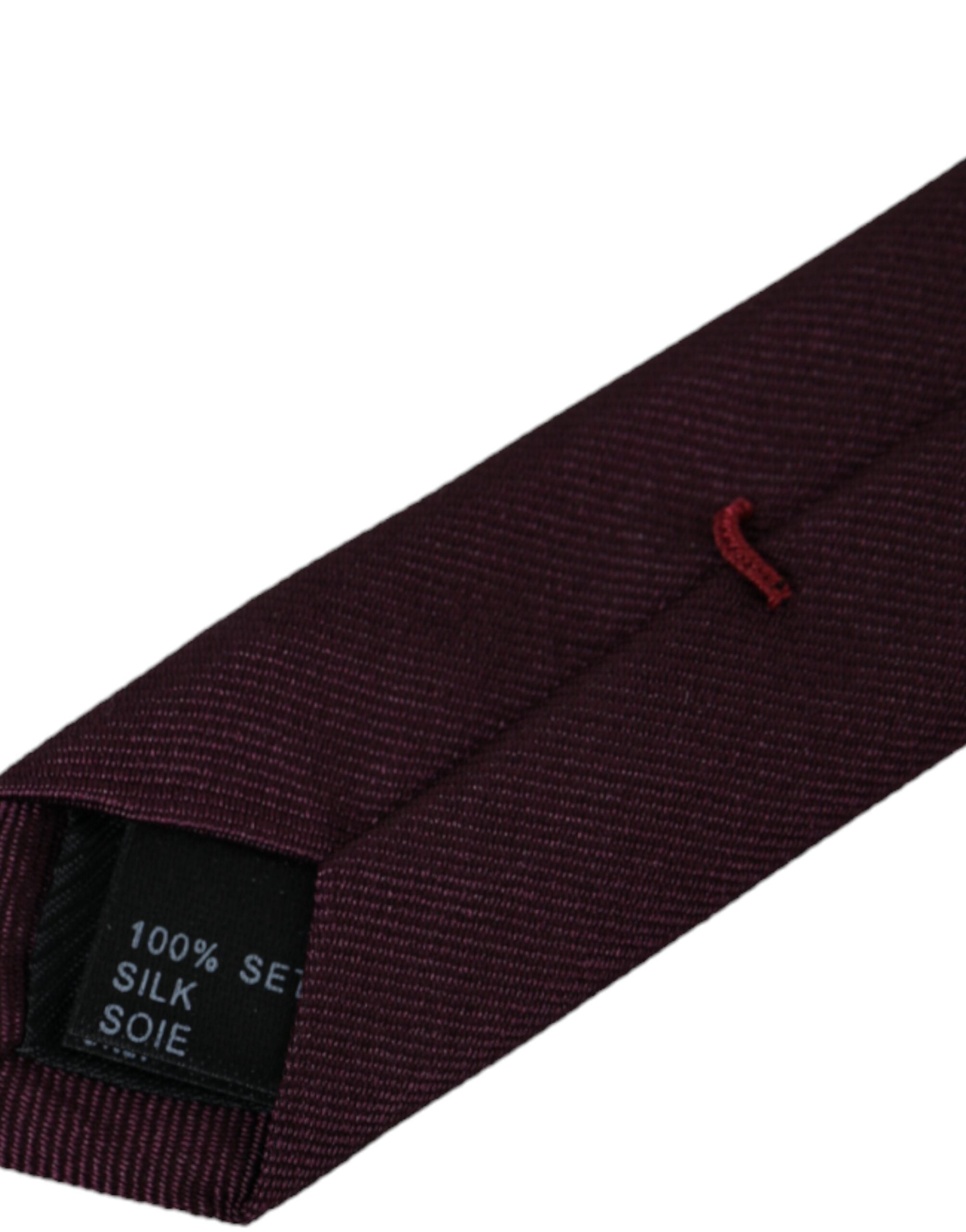 Bordeaux Solid 100% Silk Adjustable Men's Tie