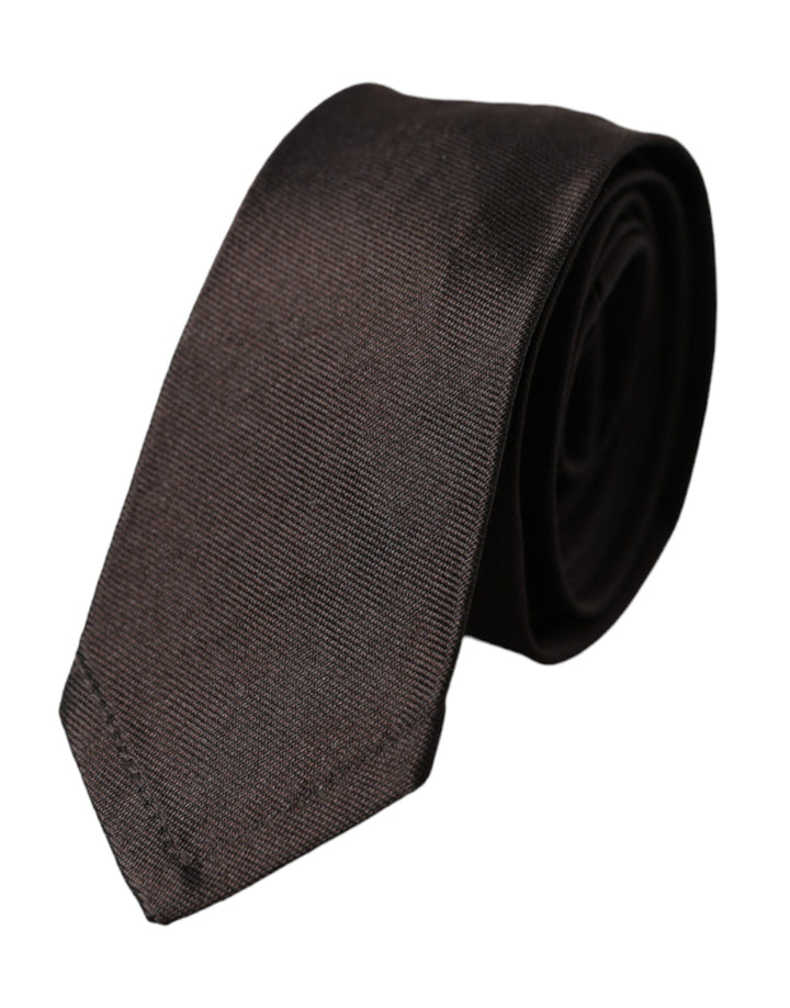 Brown Solid 100% Seide Verstellbare Krawatte