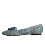 Dolce & Gabbana Blau Spitze Kristall Ballett Flats Loafers Schuhe