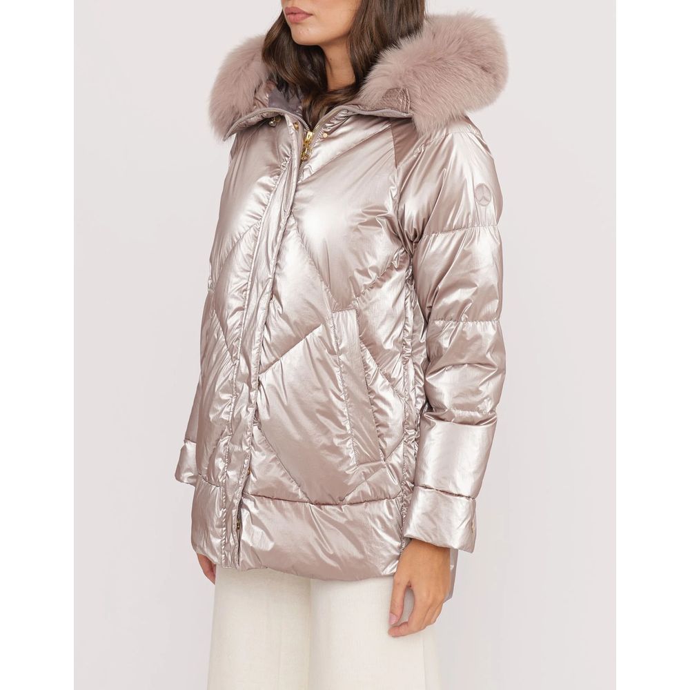 Pink Polyester Jackets &amp; Coats
