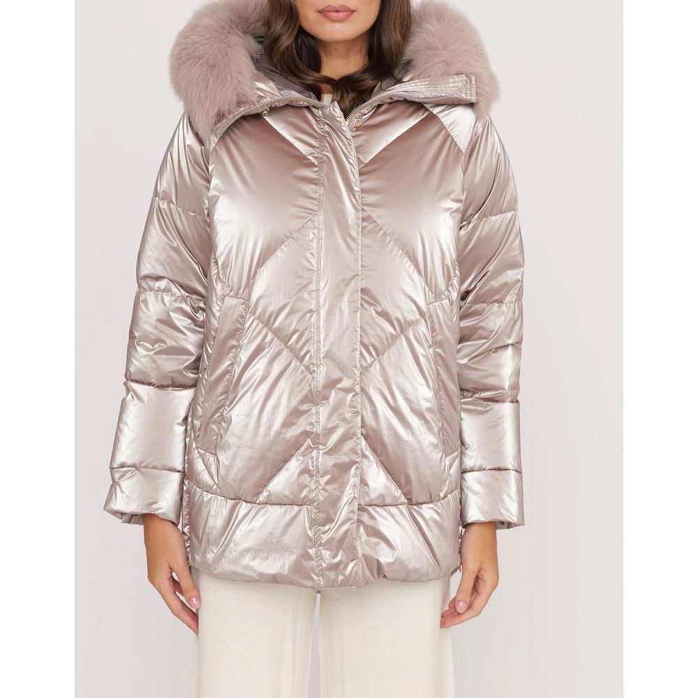 Pink Polyester Jackets &amp; Coats