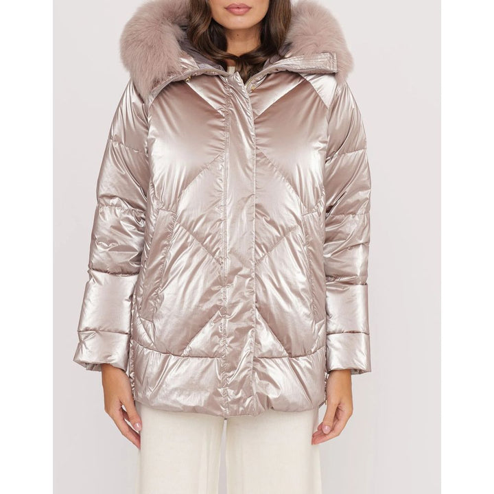 Pink Polyester Jackets &amp; Coats
