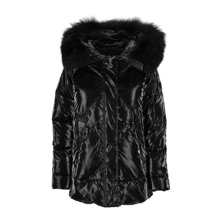 Black Polyester Jackets &amp; Coats