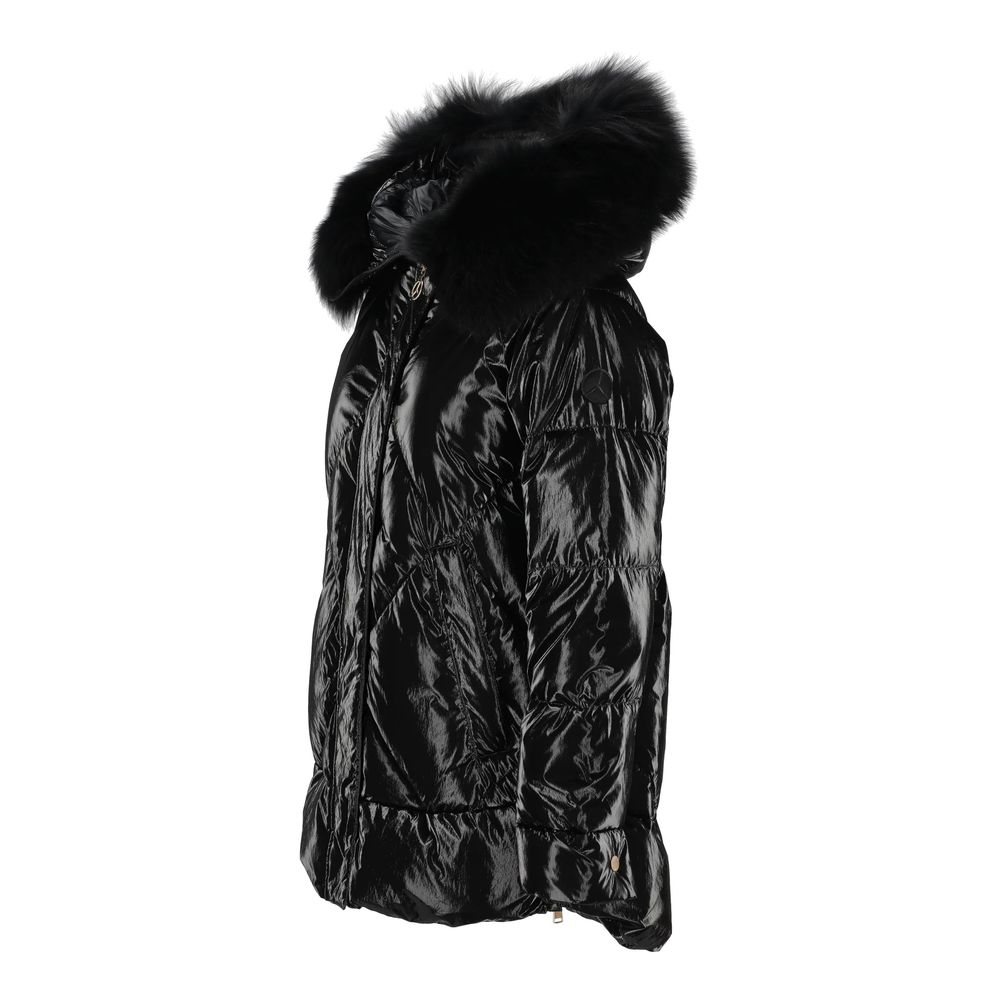 Black Polyester Jackets &amp; Coats