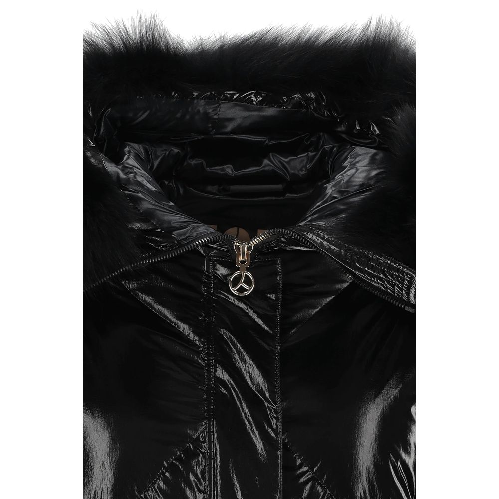 Black Polyester Jackets &amp; Coats