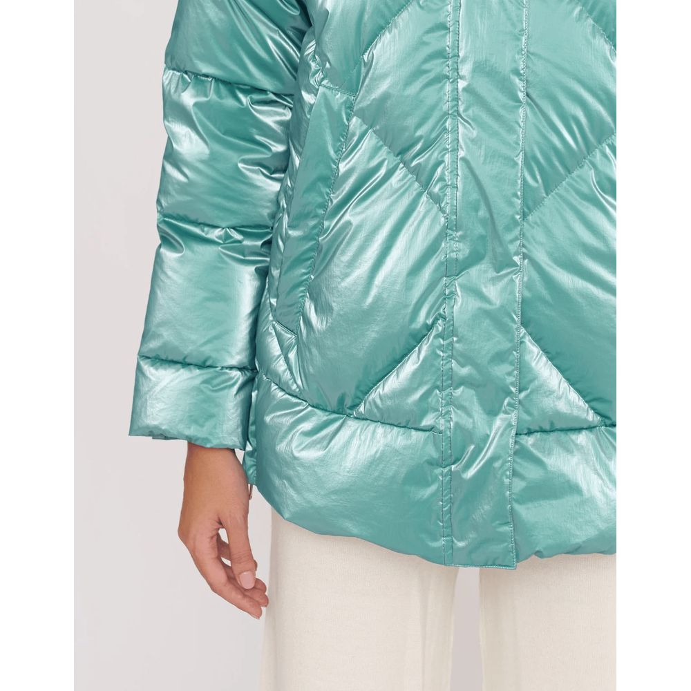 Light blue polyester women's jacket