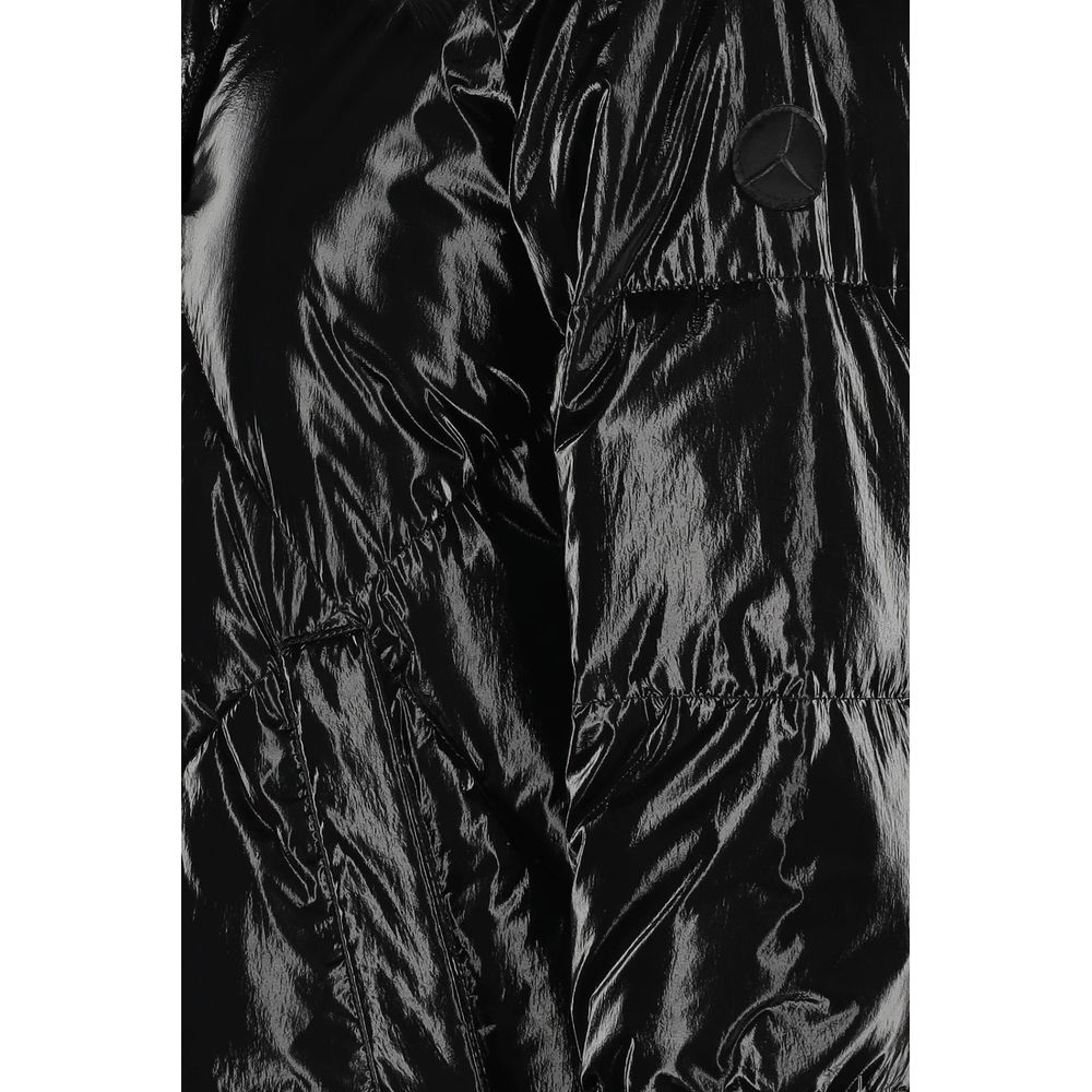 Black Polyester Jackets &amp; Coats