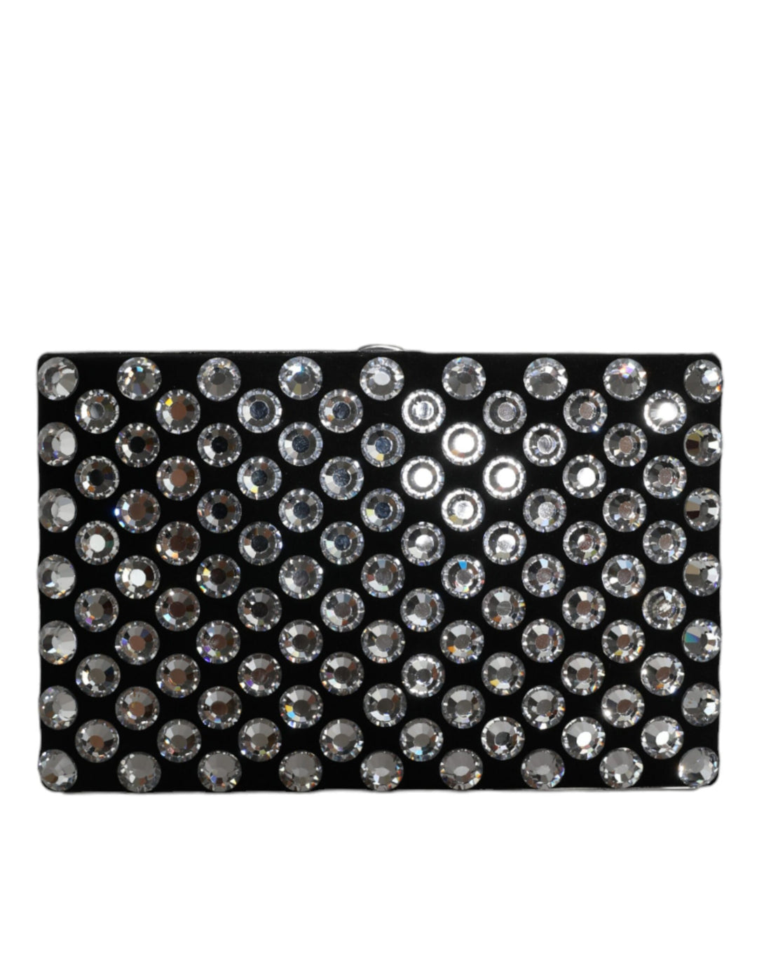 Black Velvet Crystal Clutch Evening Party Handbag