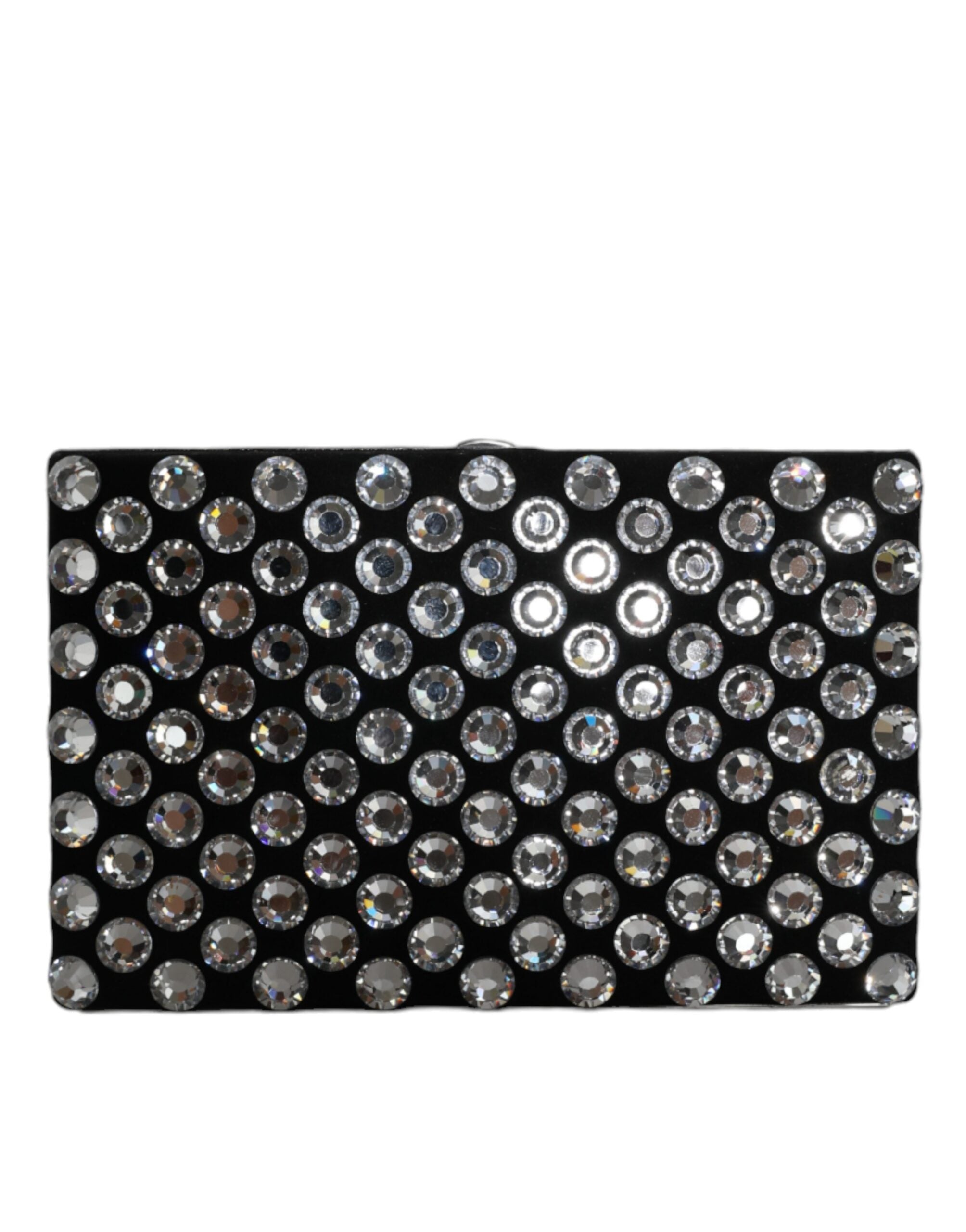 Black Velvet Crystal Clutch Evening Party Handbag