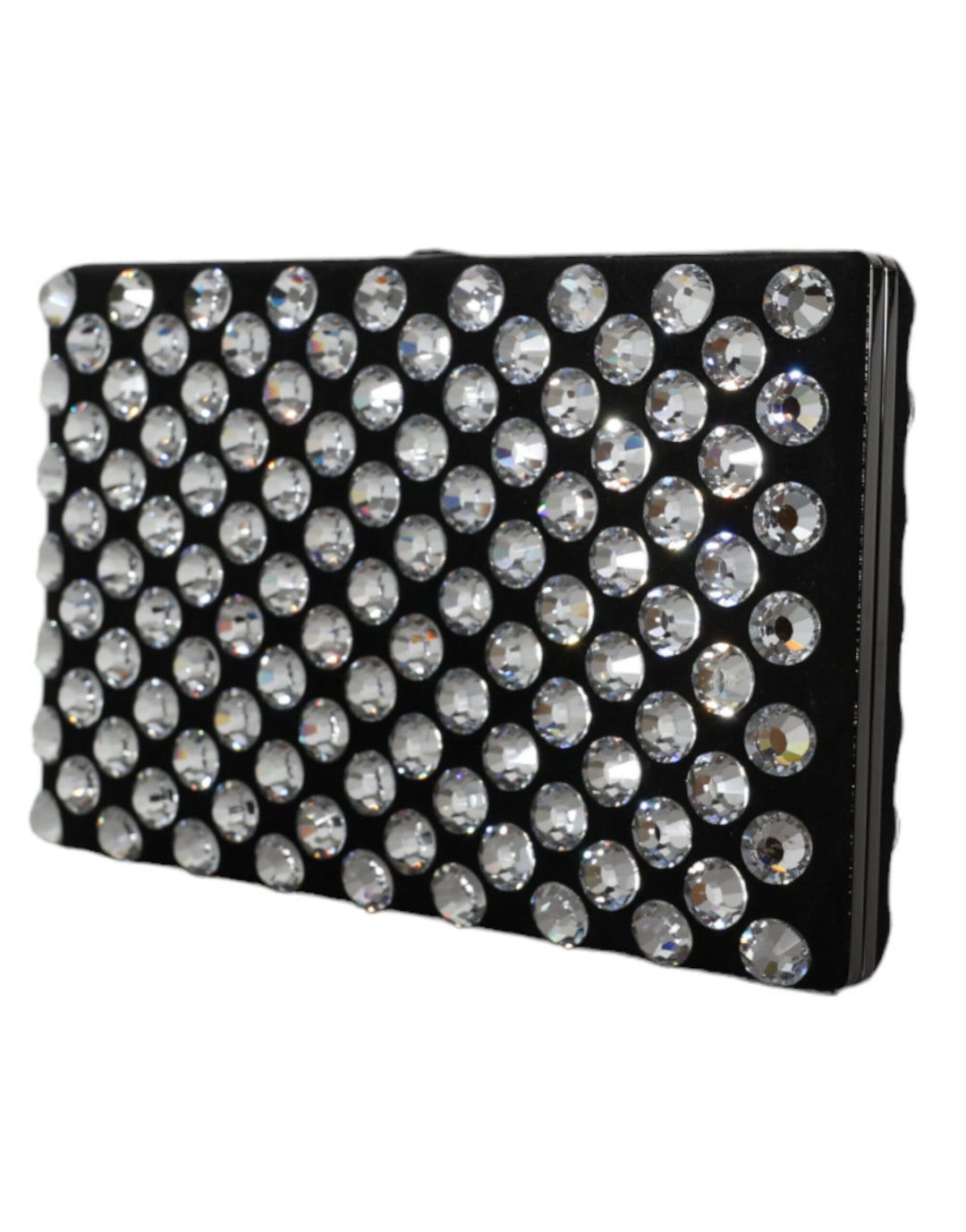 Black Velvet Crystal Clutch Evening Party Handbag