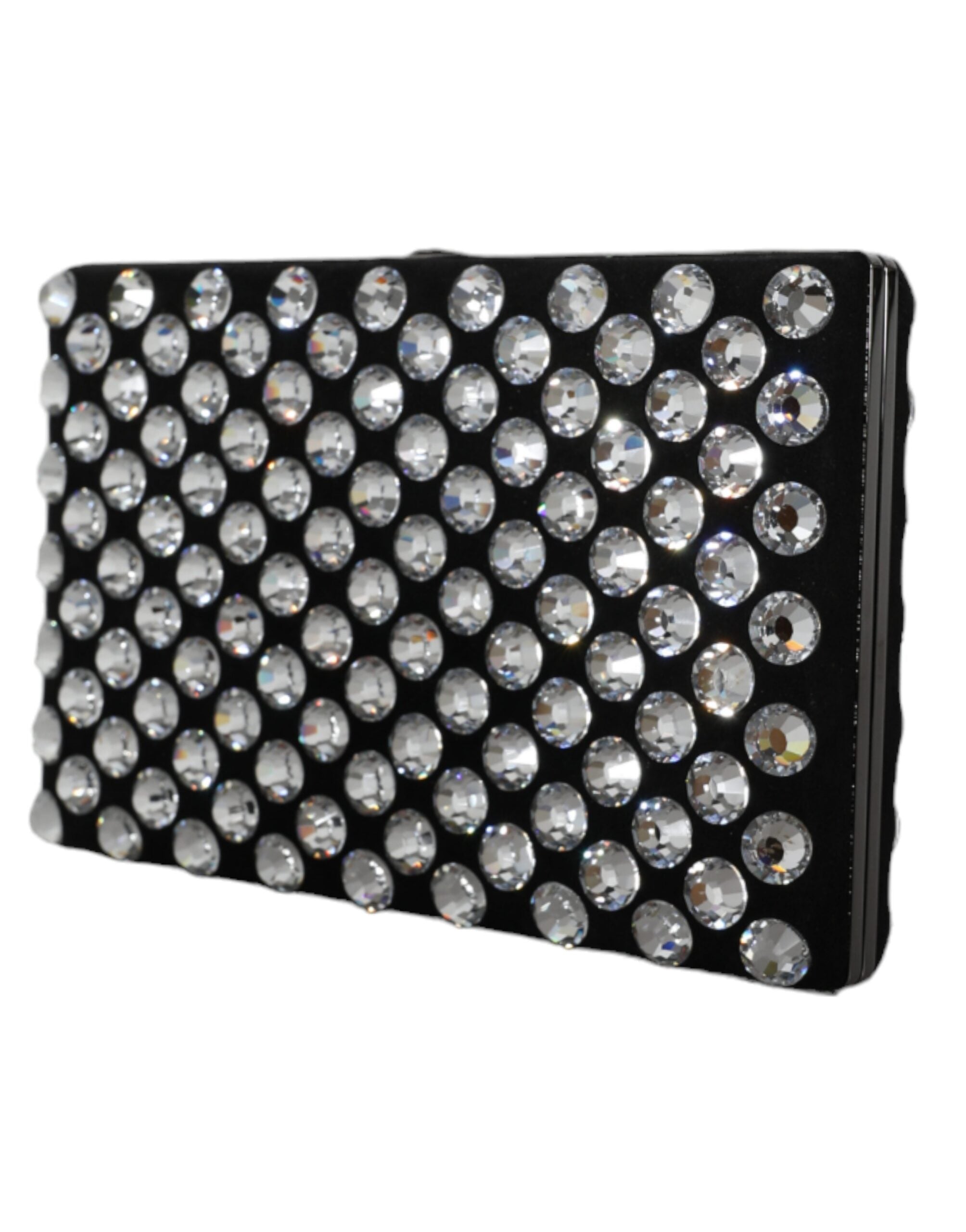Black Velvet Crystal Clutch Evening Party Handbag