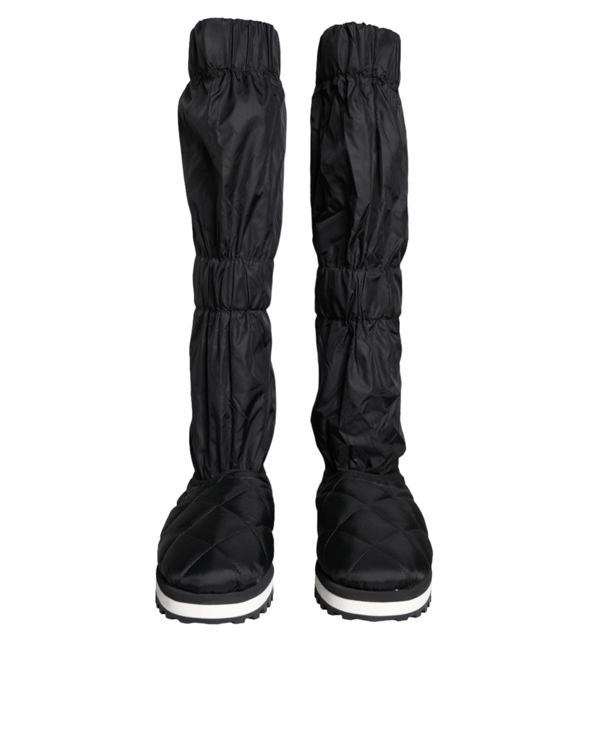 Black quilted high top boots sneakers shoes