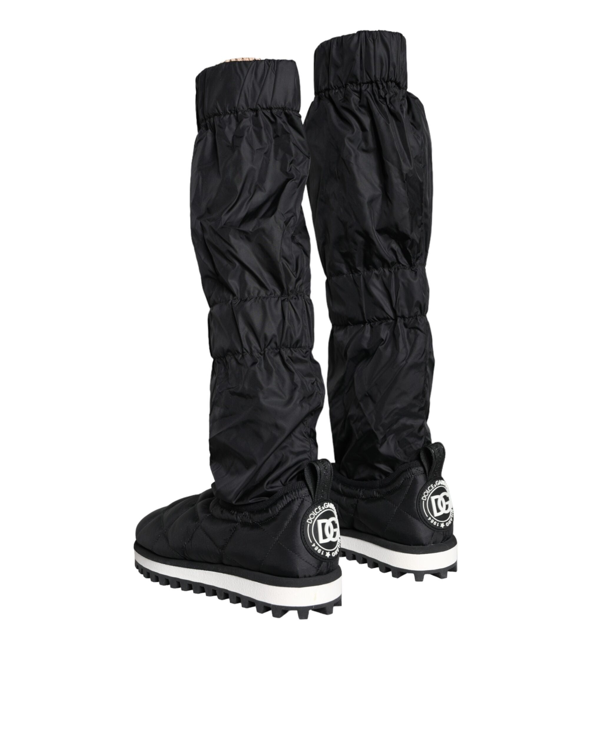 Black quilted high top boots sneakers shoes