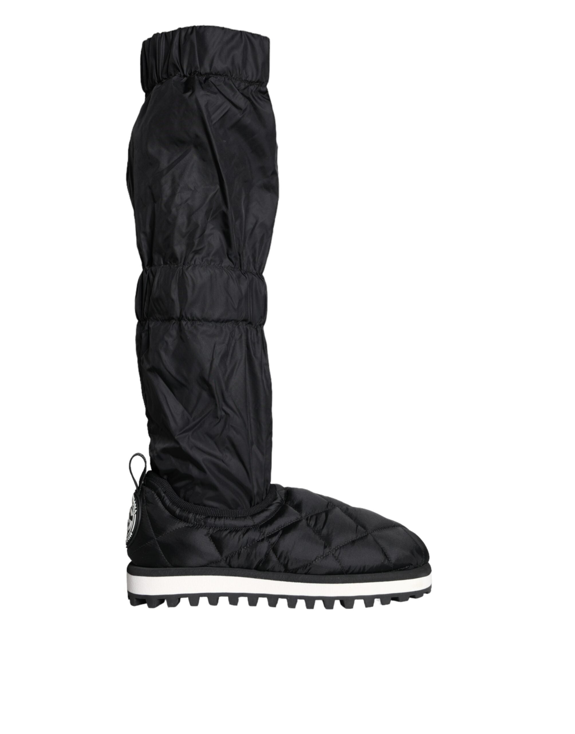 Black quilted high top boots sneakers shoes