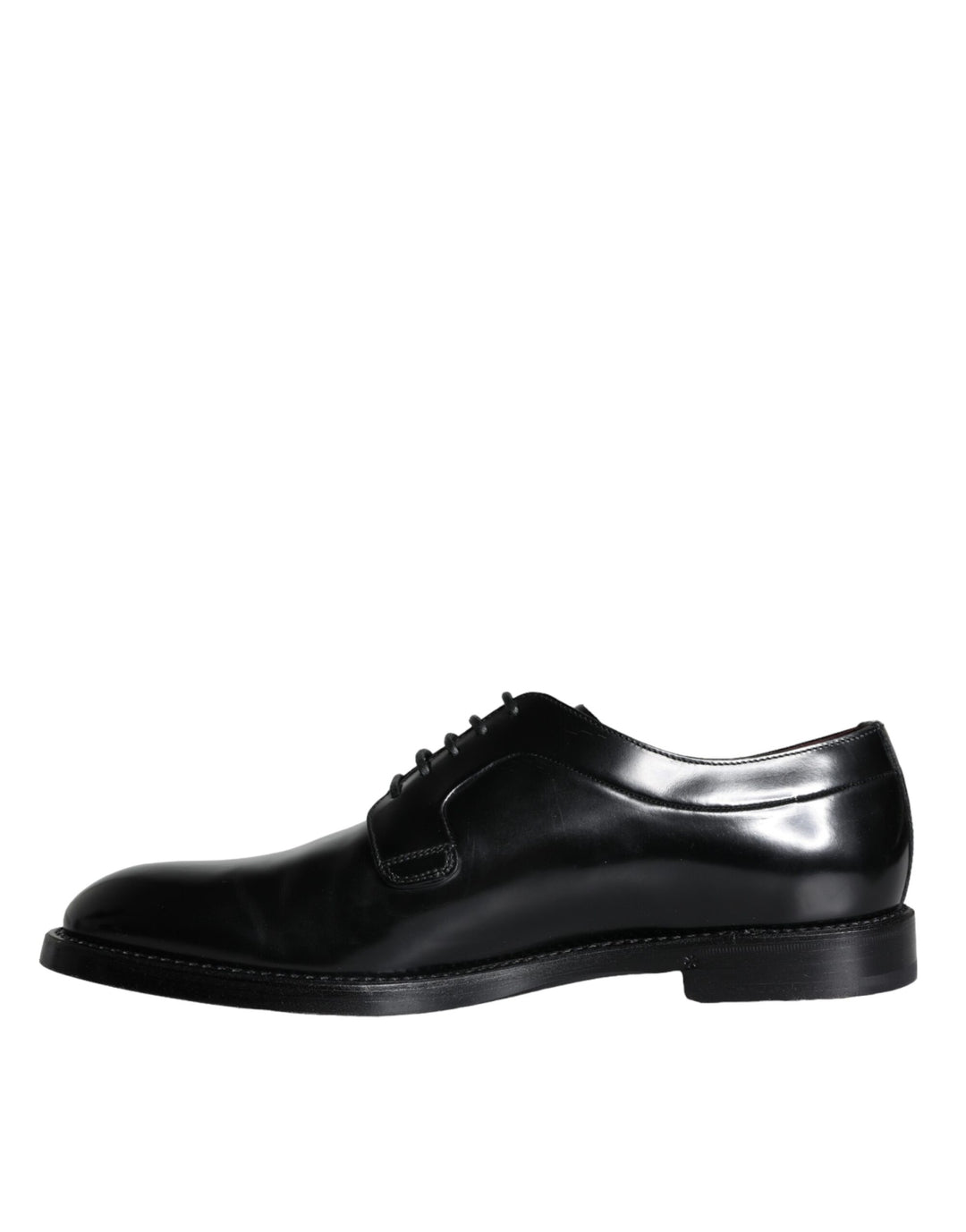 Dolce & Gabbana Schwarzes Kalbsleder Derby Herren Anzugschuhe