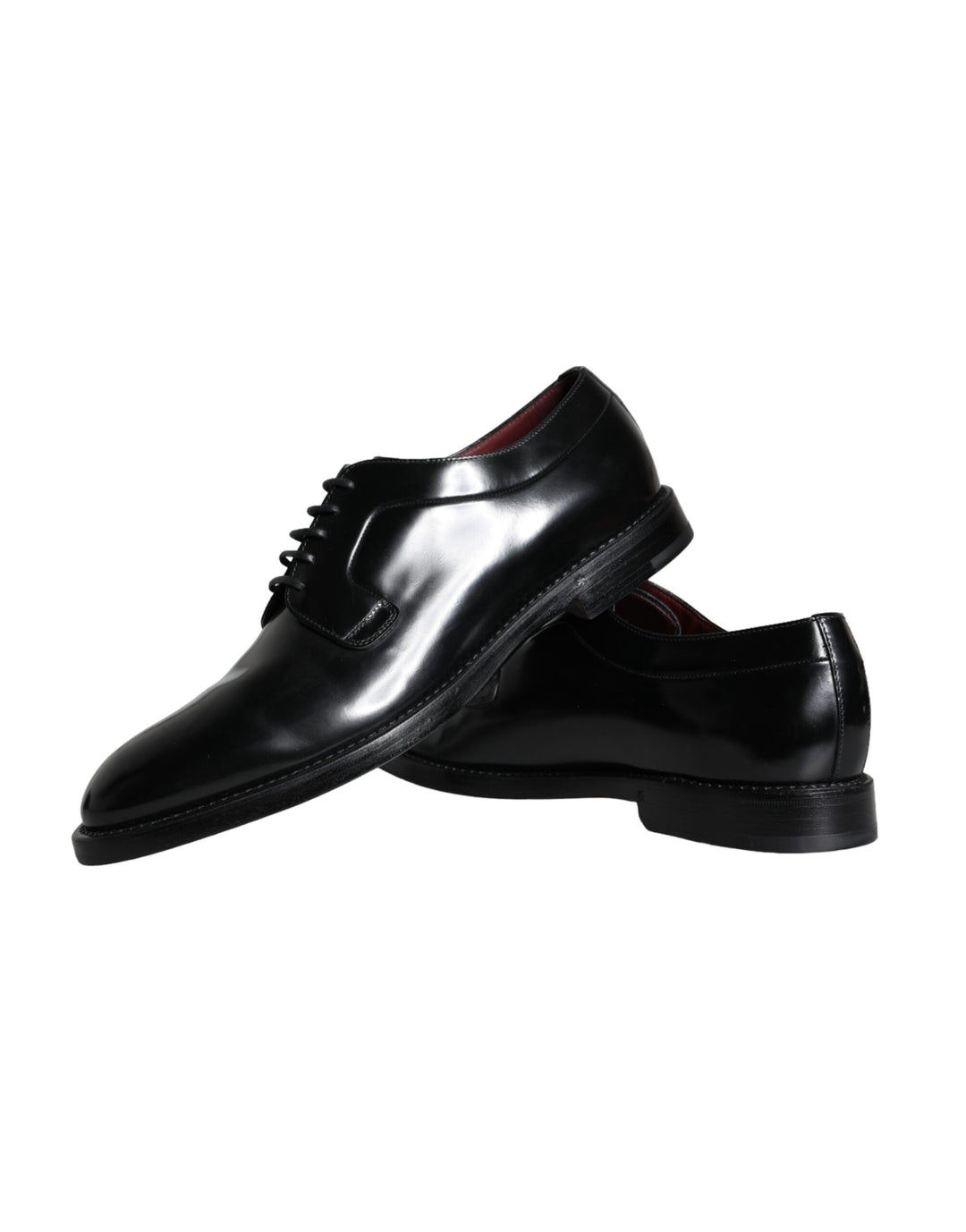 Dolce & Gabbana Schwarzes Kalbsleder Derby Herren Anzugschuhe