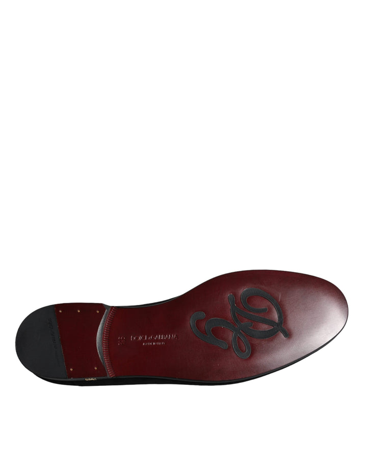 Dolce & Gabbana Schwarz Wildleder Loafers Formal Slip On Schuhe