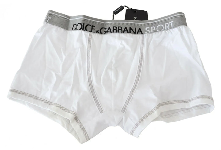 Weiße Cotton Stretch Regular Boxer Unterwäsche