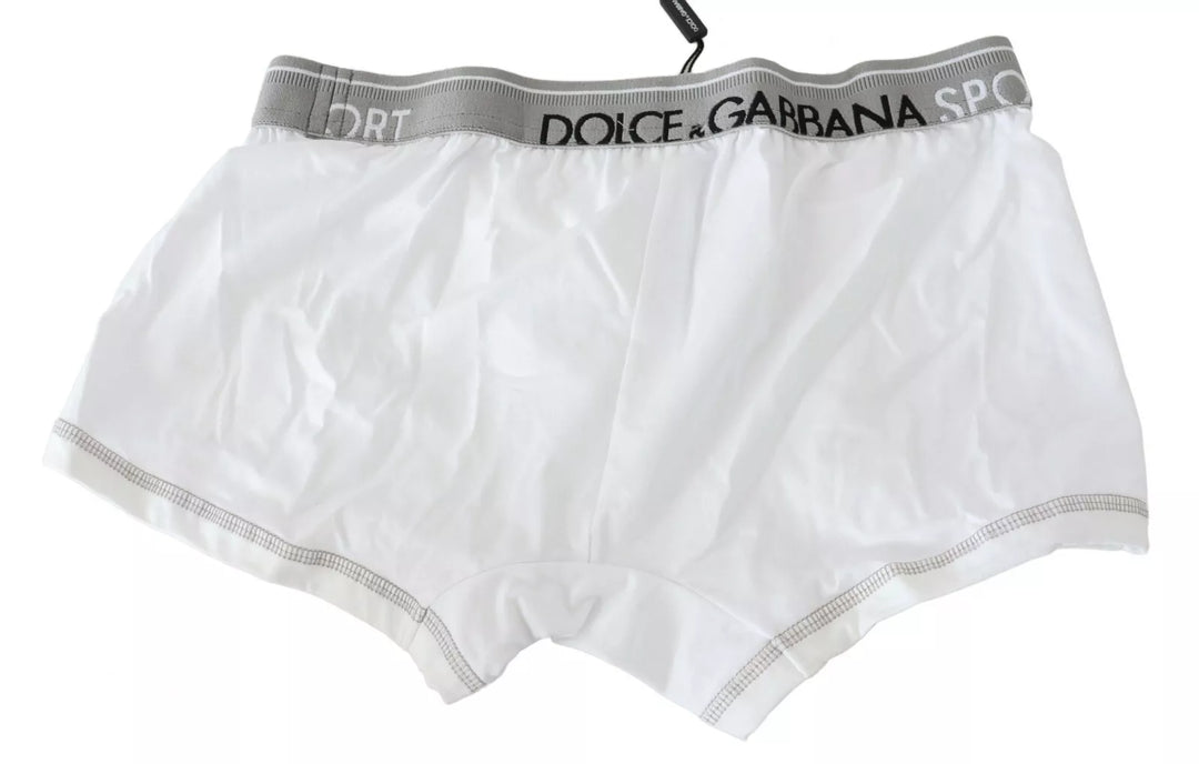 Weiße Cotton Stretch Regular Boxer Unterwäsche