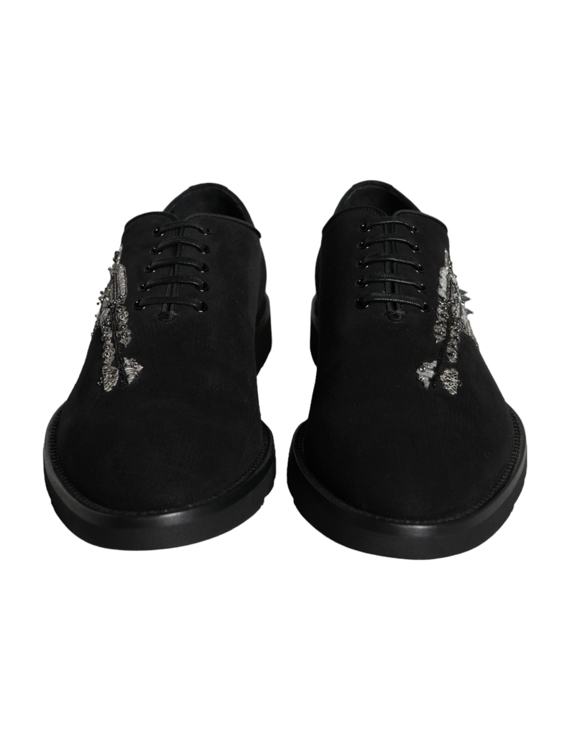 Black Suede Sicilia Lace-Up Formal Shoes