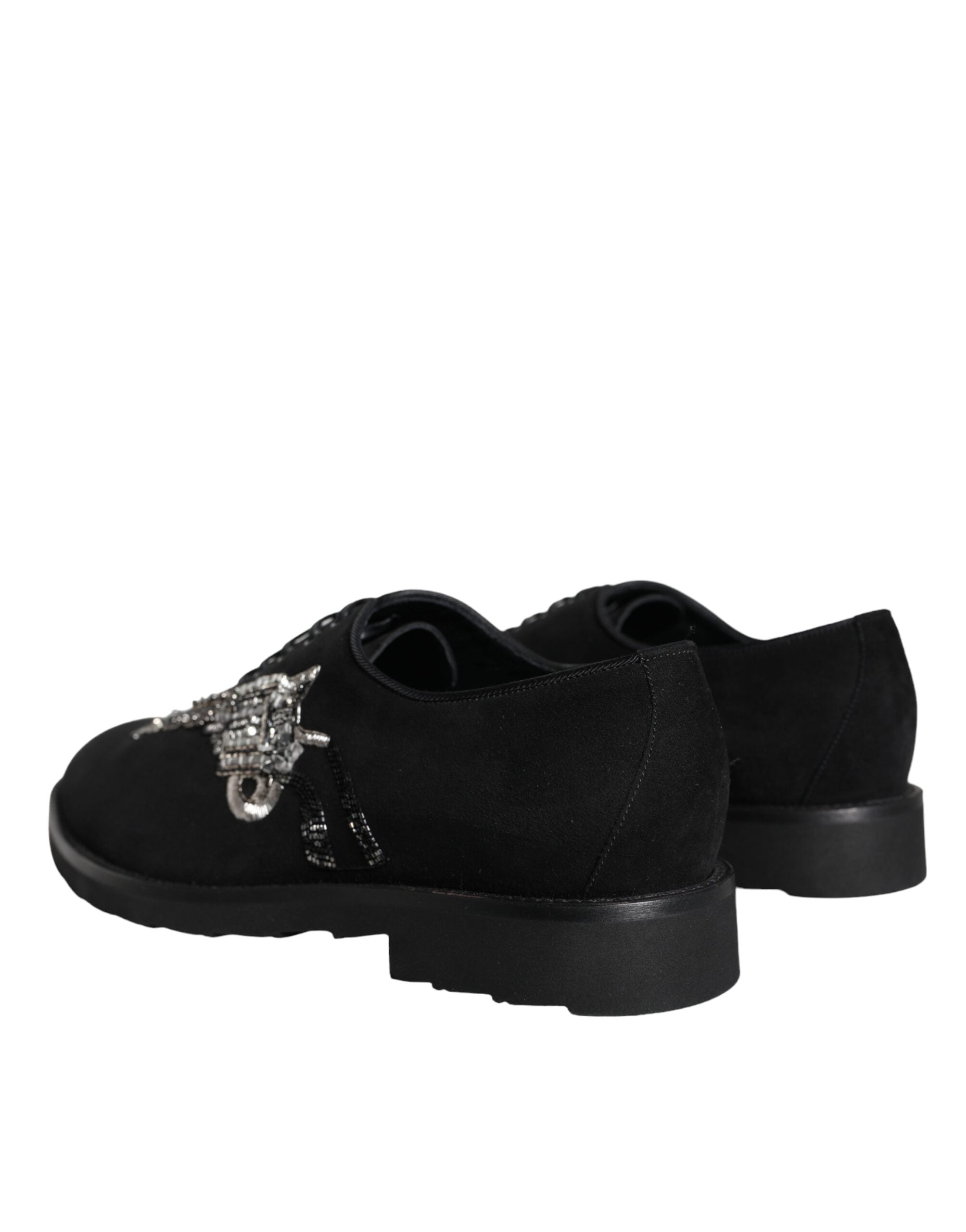 Black Suede Sicilia Lace-Up Formal Shoes