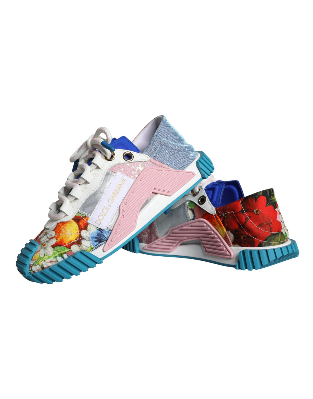 Dolce & Gabbana Multicolor Patchwork NS1 Low Top Sneaker Schuhe