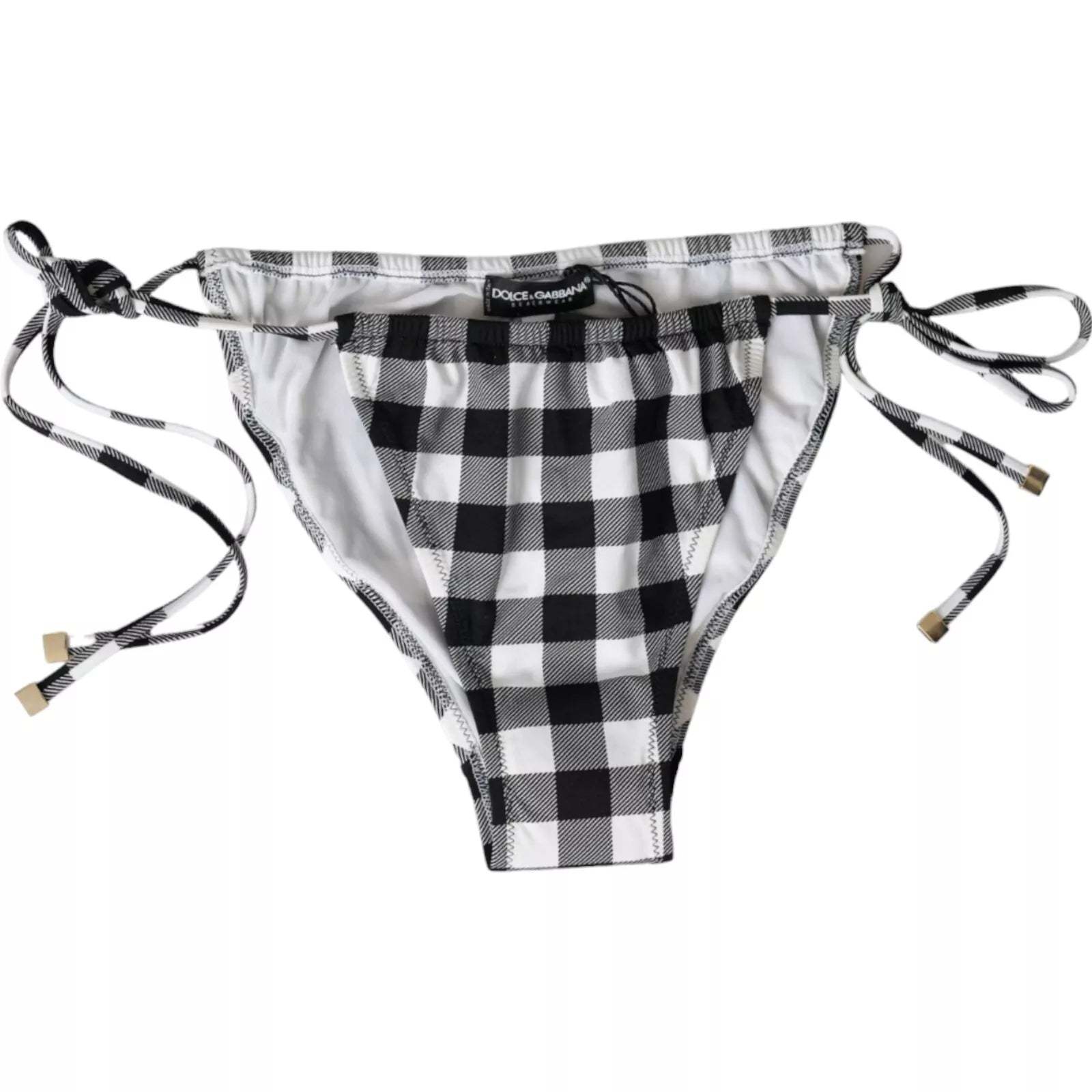 Black White Check Swimwear Swim Trunks Bottom Bikini