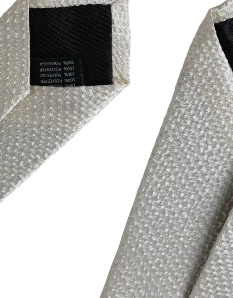 Off White 100% Silk Adjustable Tie Men's Tie