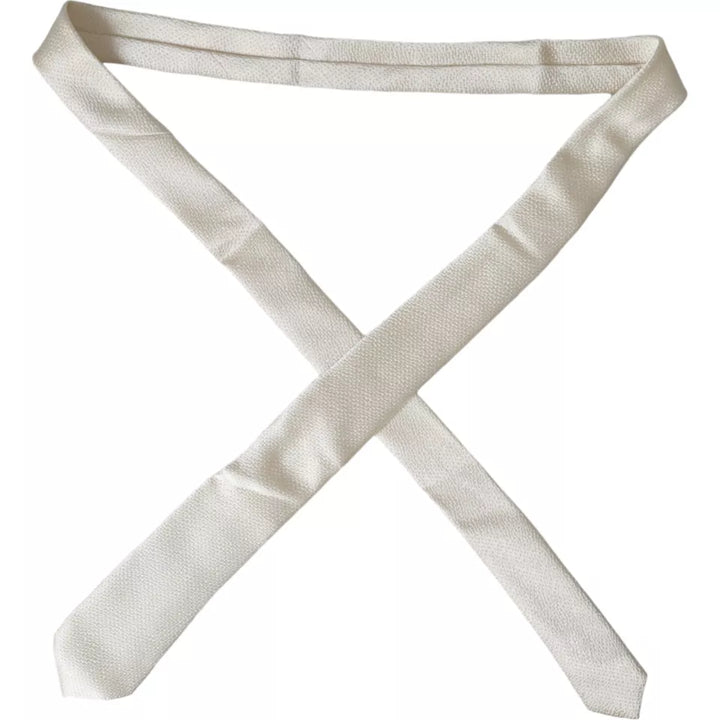 Off White 100% Silk Adjustable Tie Men's Tie