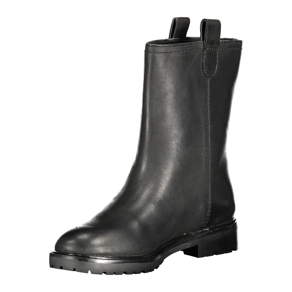 Ralph Lauren Schwarzer Polyester-Stiefel