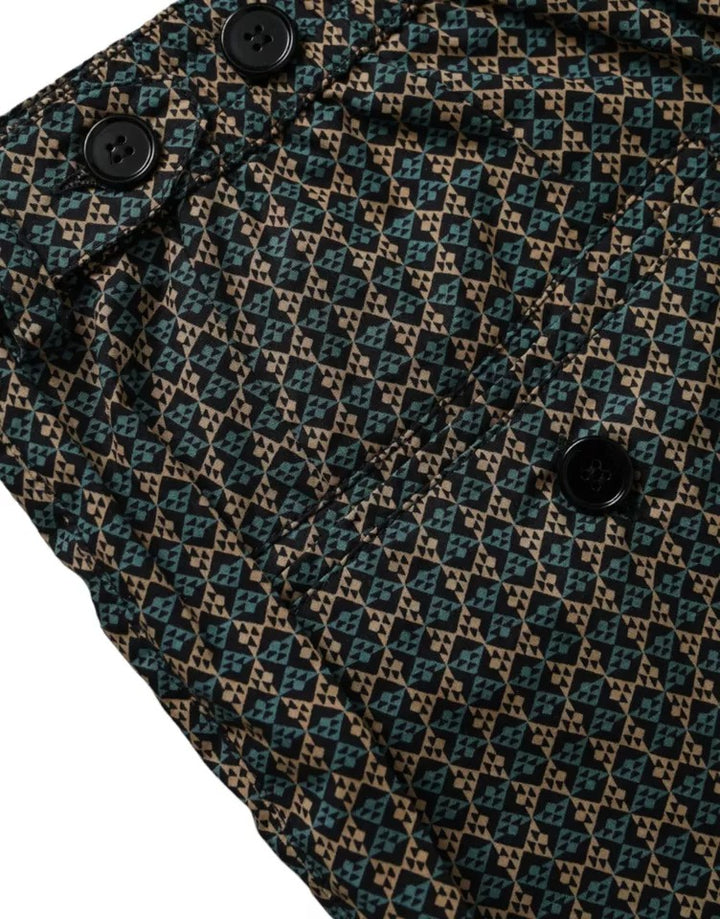 Brown patterned swimwear swim shorts swimwear