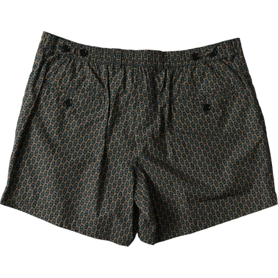 Brown patterned swimwear swim shorts swimwear