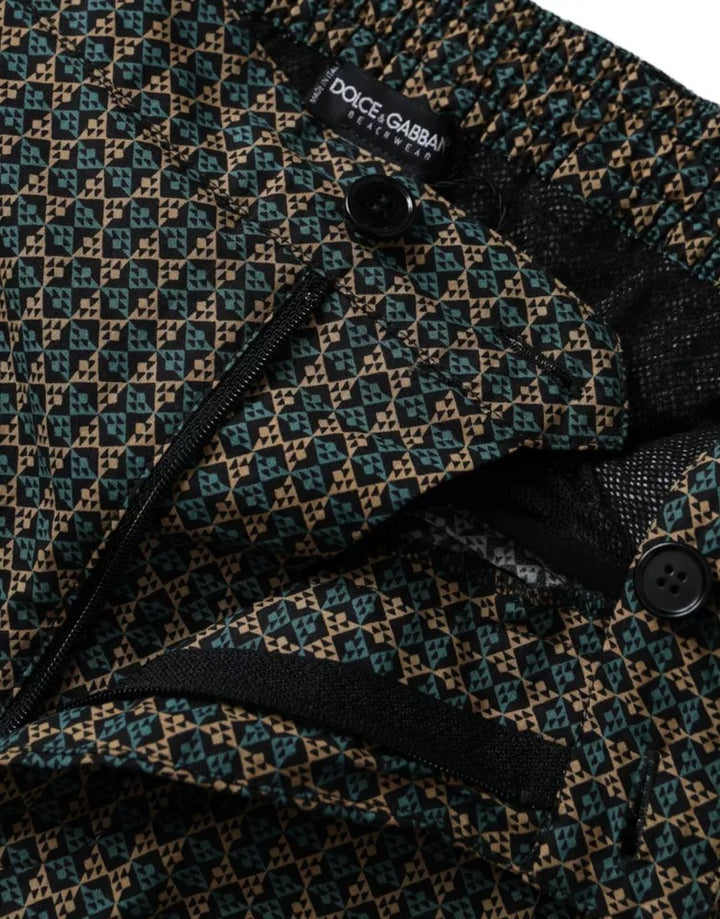 Brown patterned swimwear swim shorts swimwear
