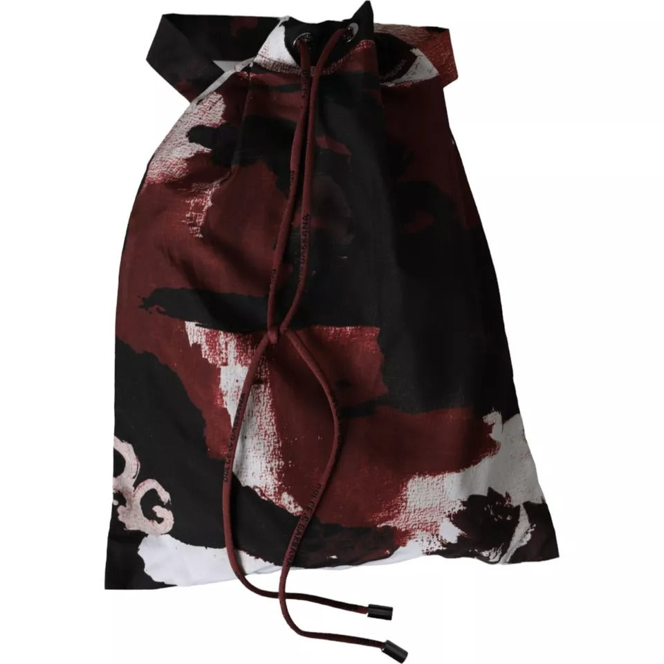 Multicolor Camouflage DG Logo Beachwear Shorts Bademode