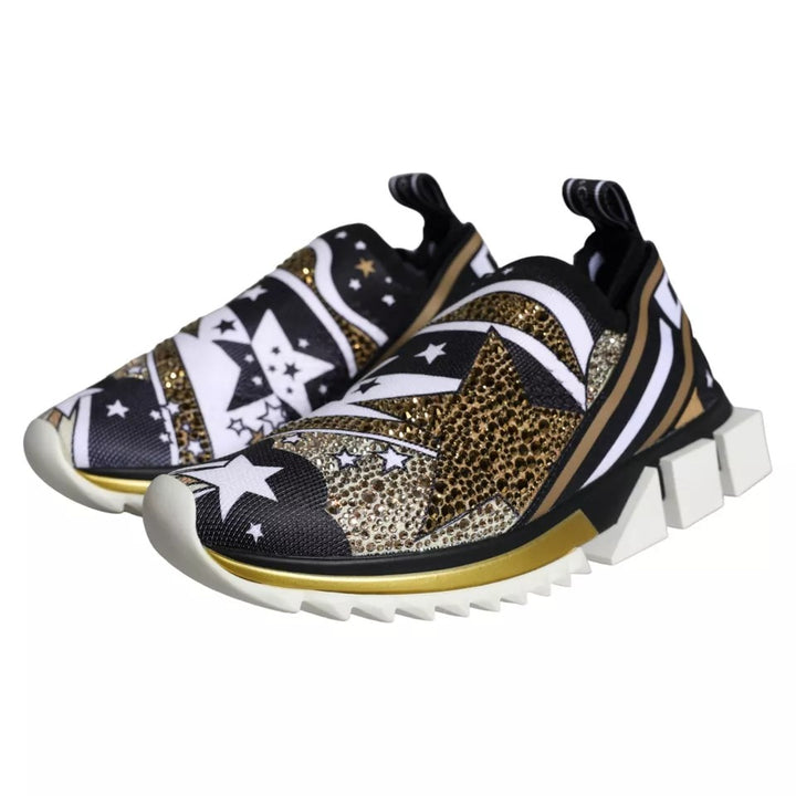 Dolce & Gabbana Multicolor Comet Star Print Sorrento Turnschuhe Schuhe