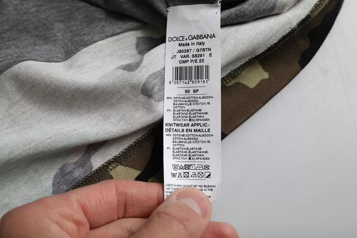 Multicolor Camouflage Baumwolle Rundhalsausschnitt Männer T-shirt