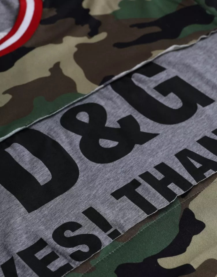 Multicolor Camouflage Cotton Round Neck Men's T-shirt