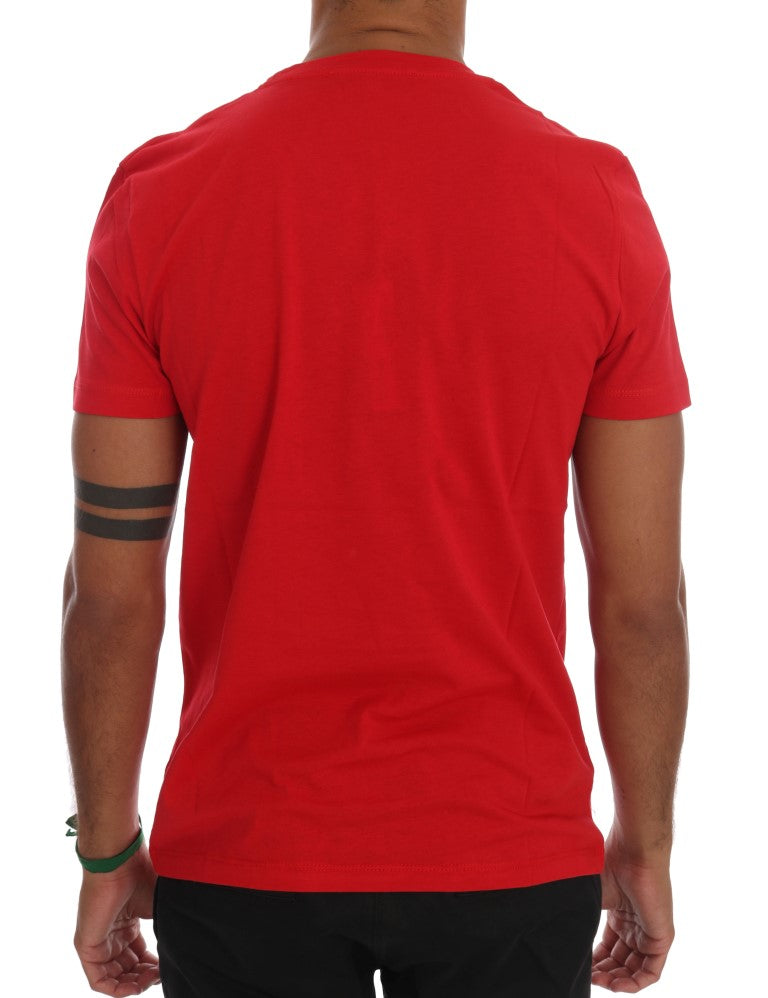 Rotes Baumwoll-RIDERS T-Shirt mit Rundhalsausschnitt