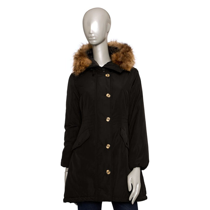 Black polyester women's jacket