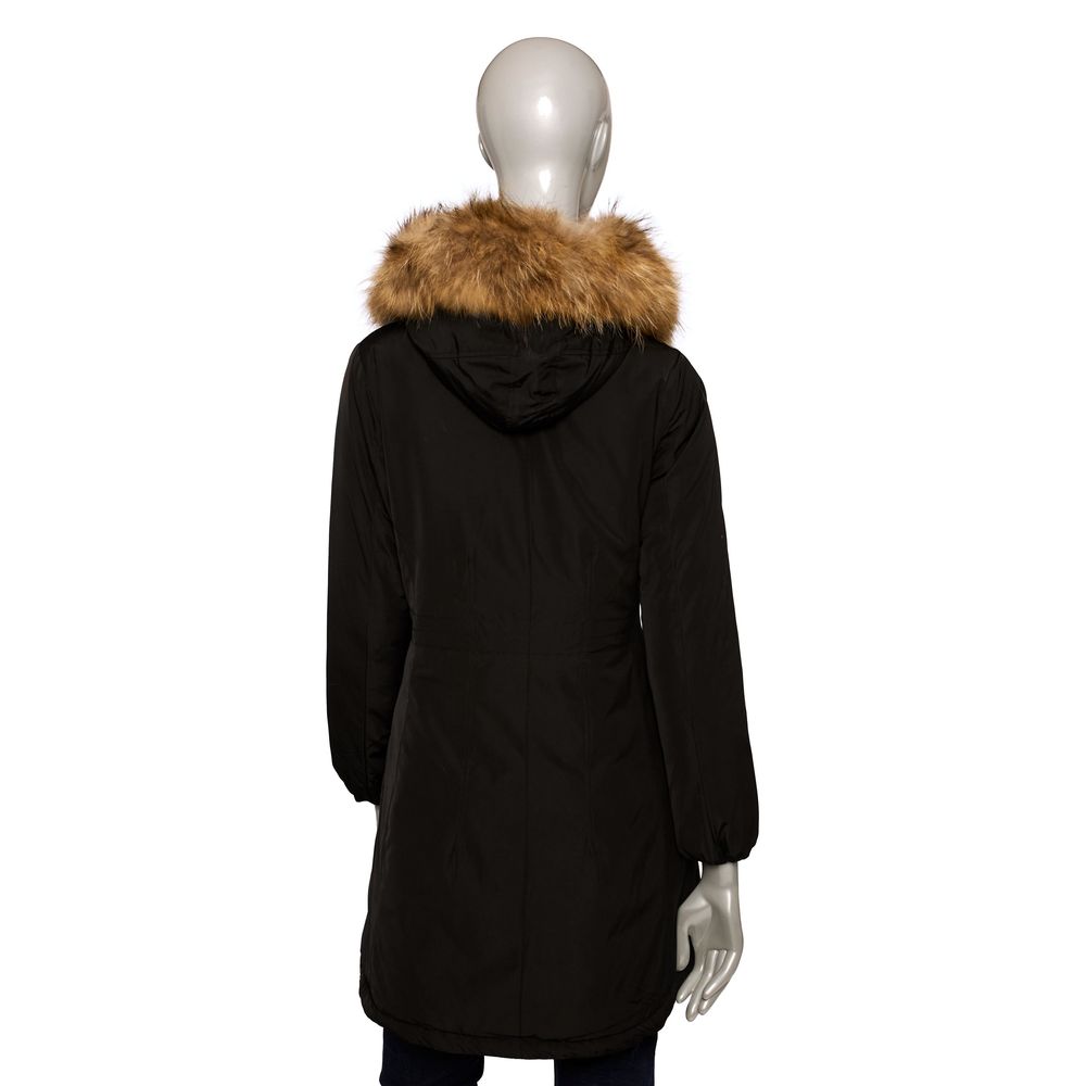 Black polyester women's jacket