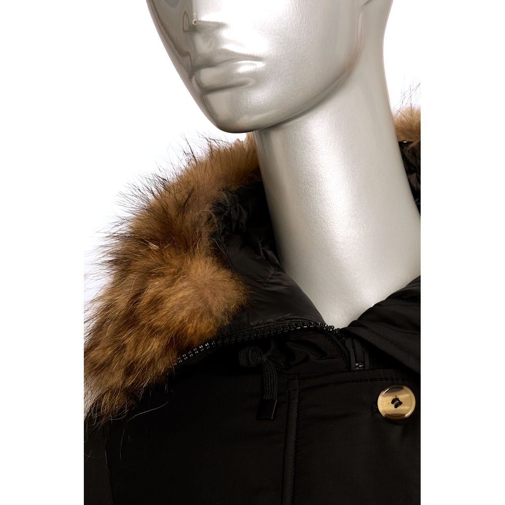 Black polyester women's jacket