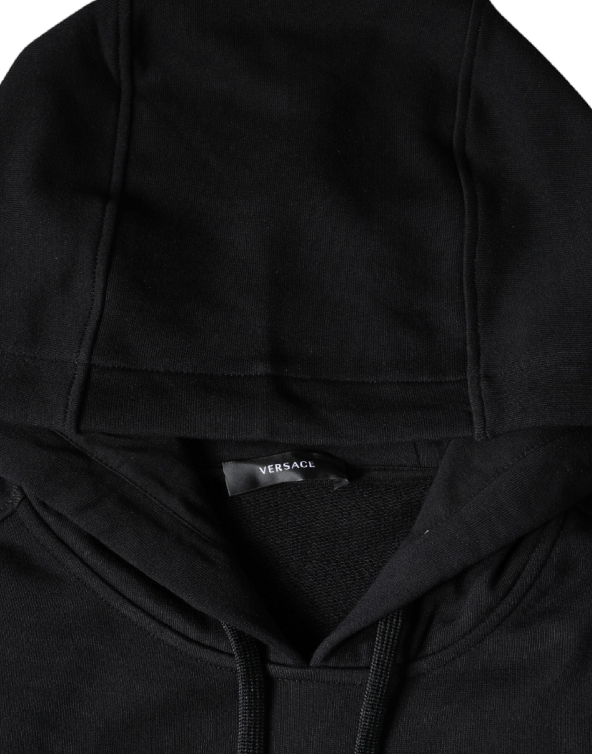Black Medusa Print Cotton Hoodie Pullover Sweatshirt