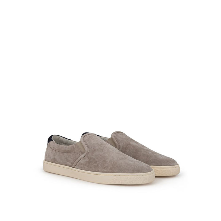 Brunello Cucinelli Graue Leder Sneaker