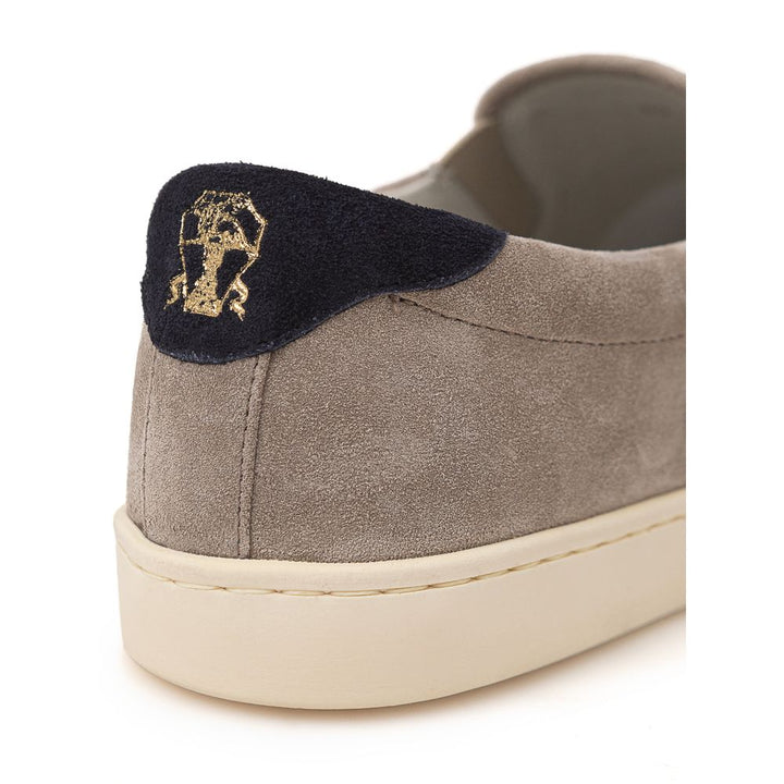 Brunello Cucinelli Graue Leder Sneaker